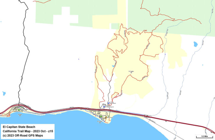 El Capitan State Beach Map El Capitan State Beach Map