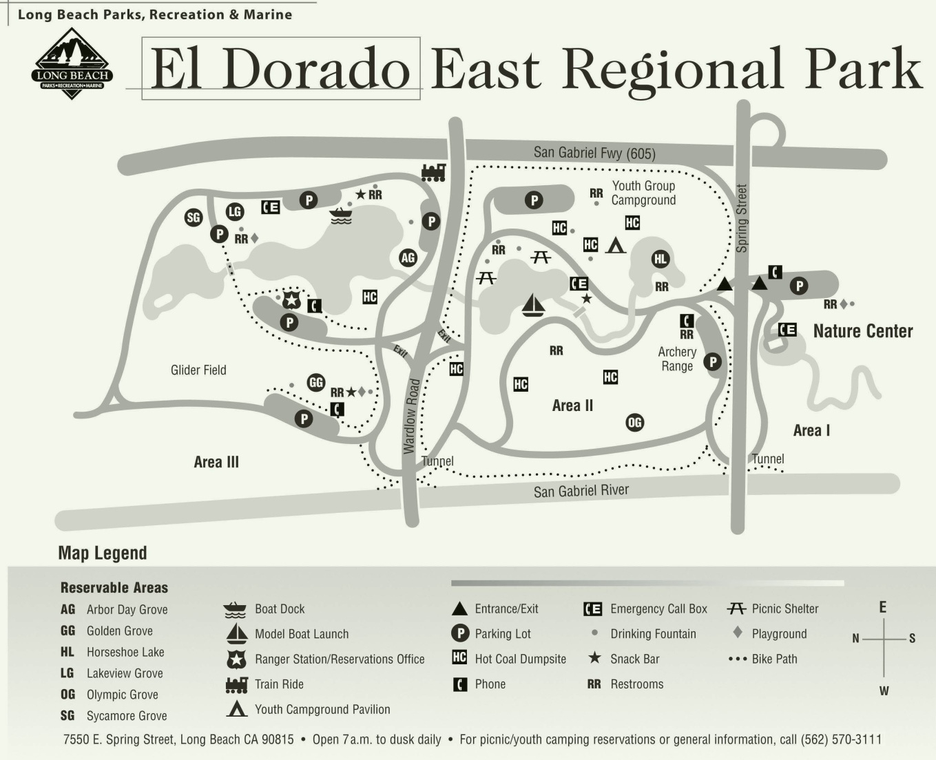 El Dorado Regional Park Map - Long Beach, California - El Dorado in El Dorado Park Map Long Beach