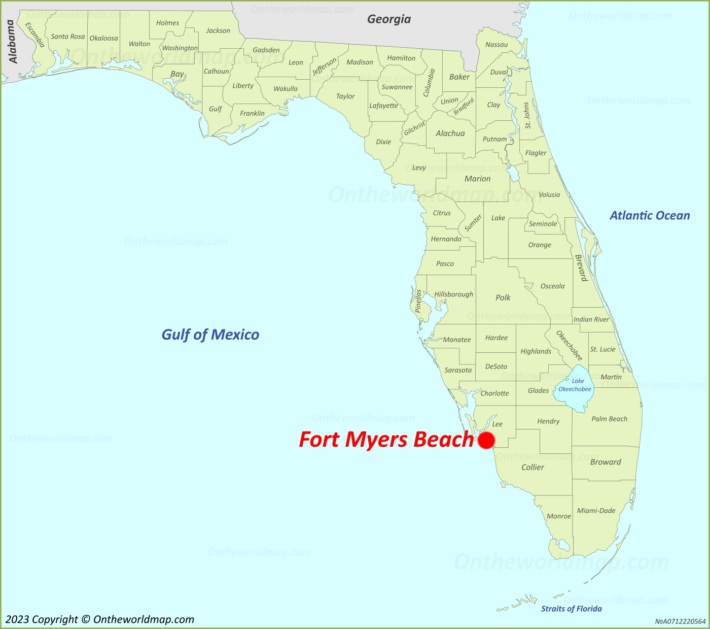Estero Island Map | Florida, U.s. | Detailed Maps Of Estero Island in Florida Map Fort Myers Beach
