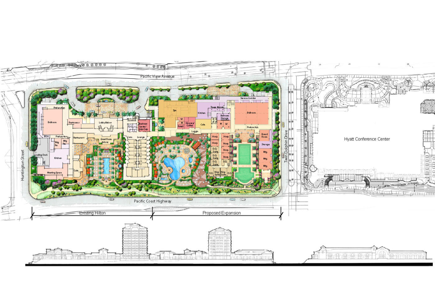 Expansion Of The Waterfront for Hilton Waterfront Beach Resort Map