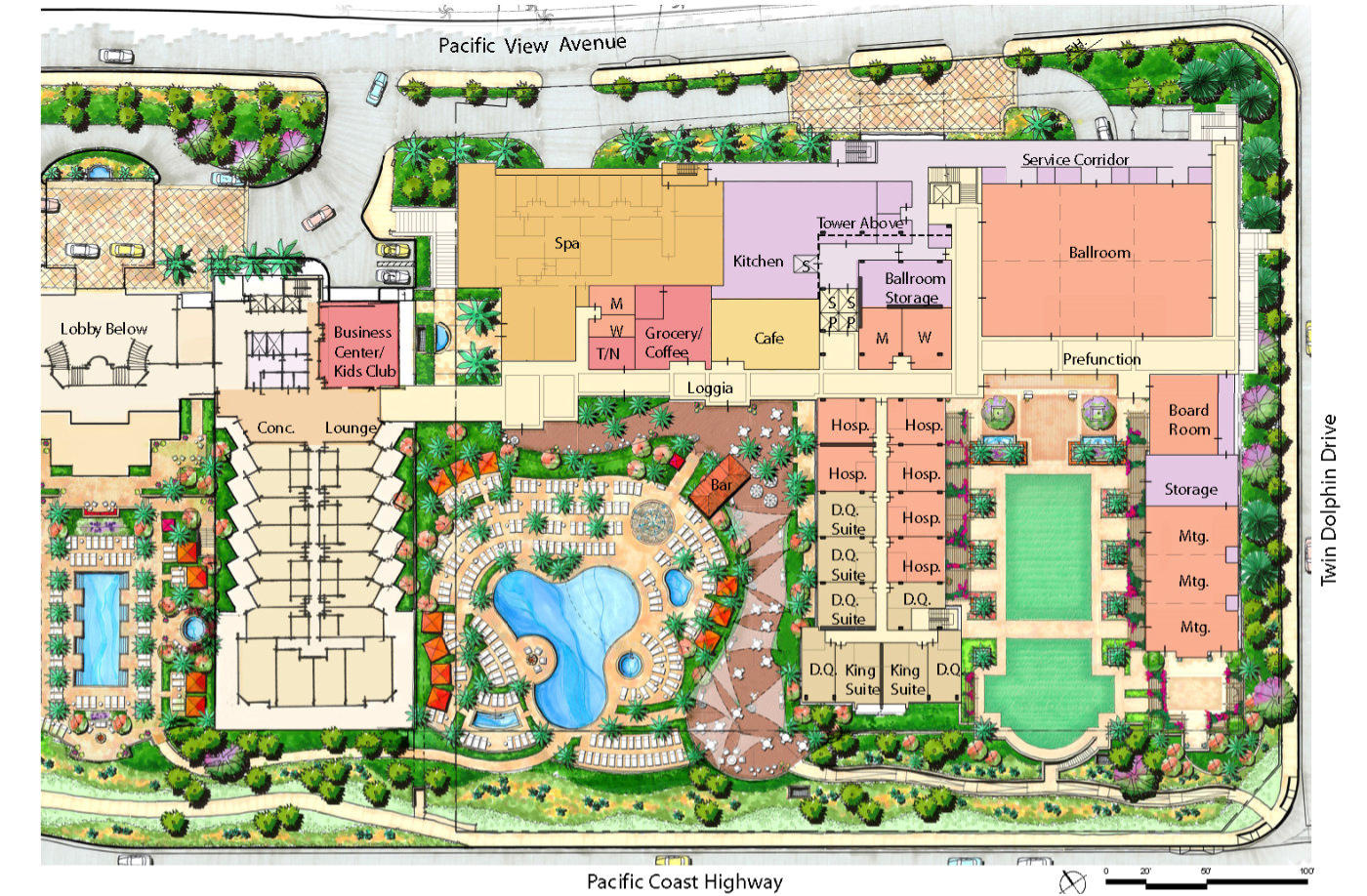 Expansion Of The Waterfront with regard to Hyatt Regency Huntington Beach Resort Map