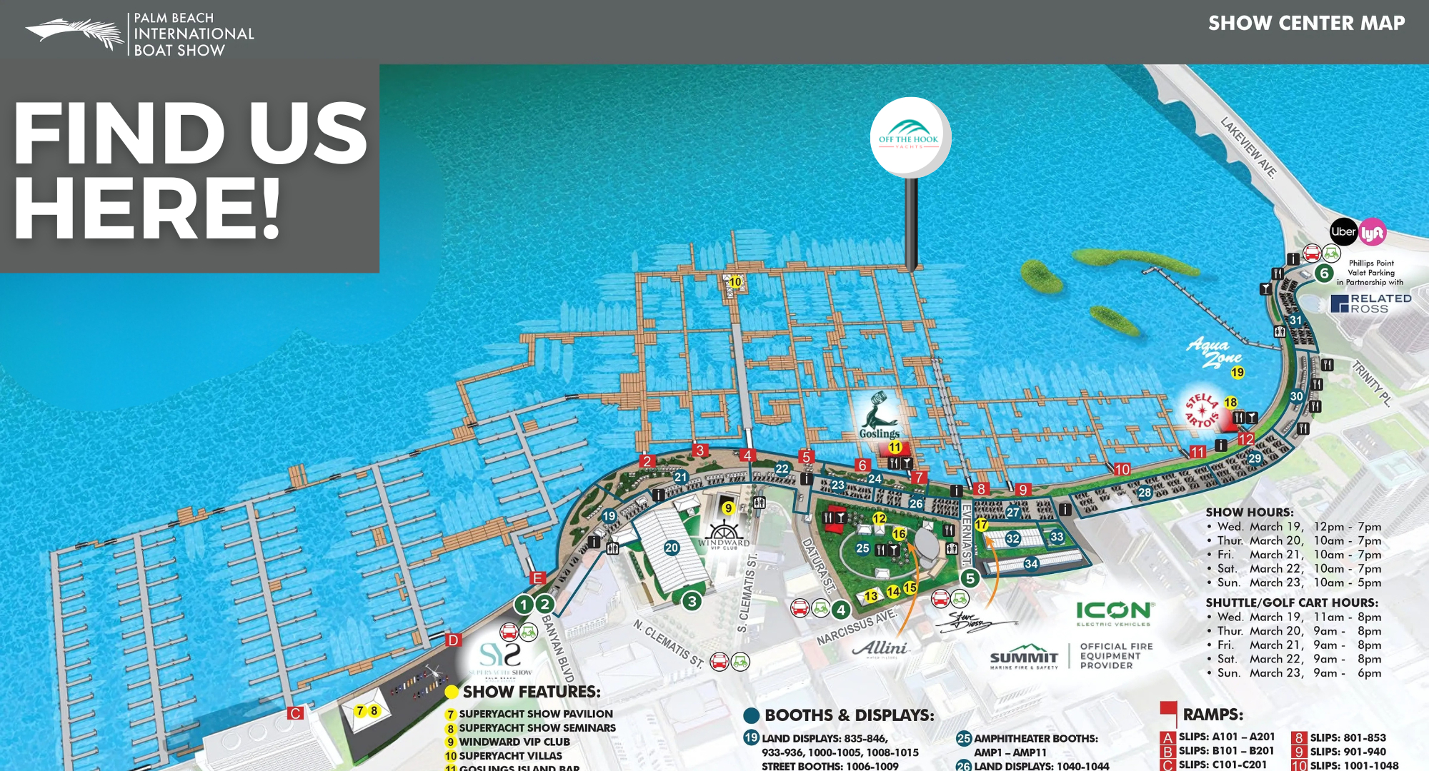 Exploring The 2025 Palm Beach International Boat Show | Off The with Palm Beach Boat Show Map
