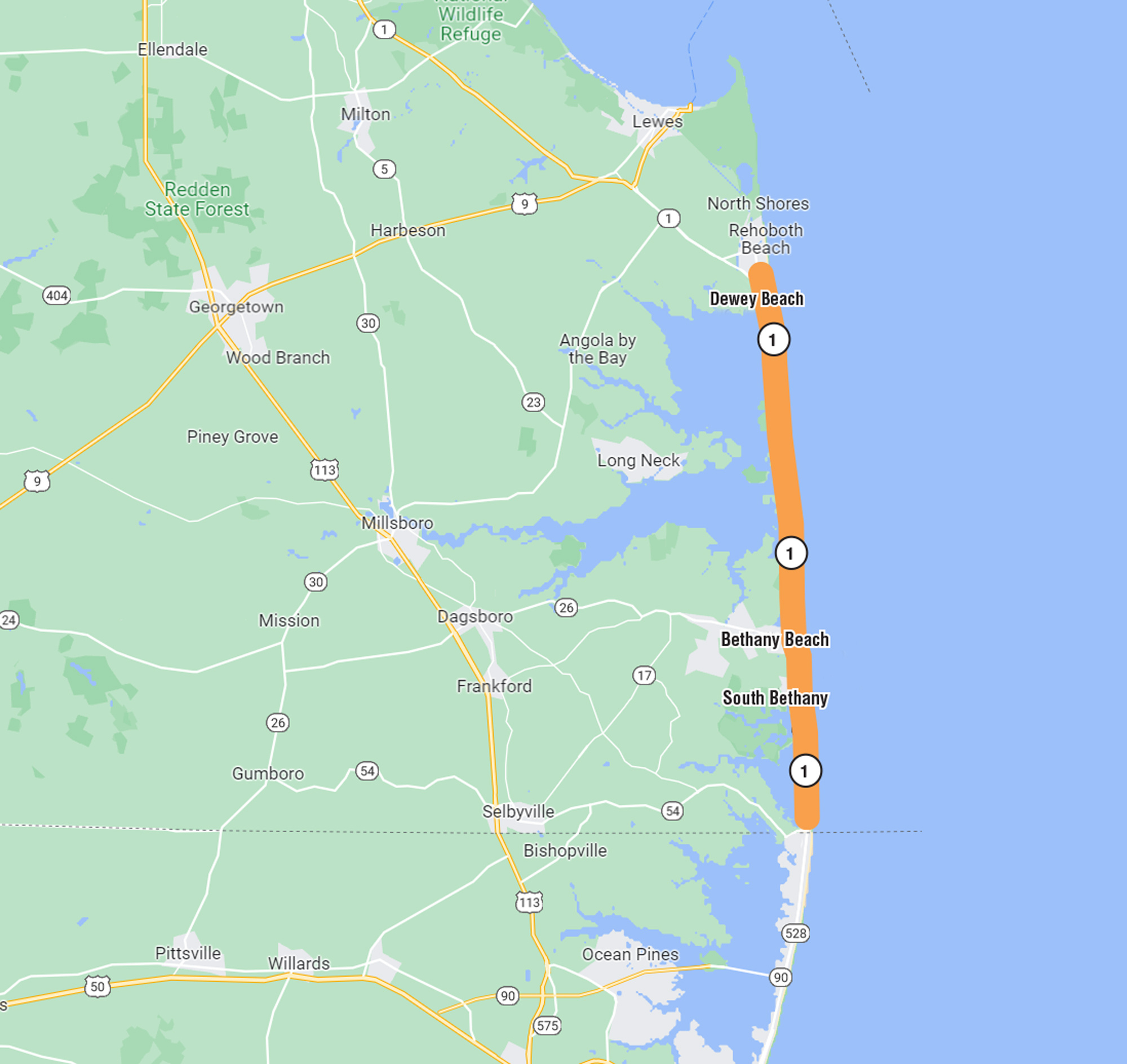 Fenwick Island | Sussex County, Delaware regarding Google Maps Rehoboth Beach Delaware
