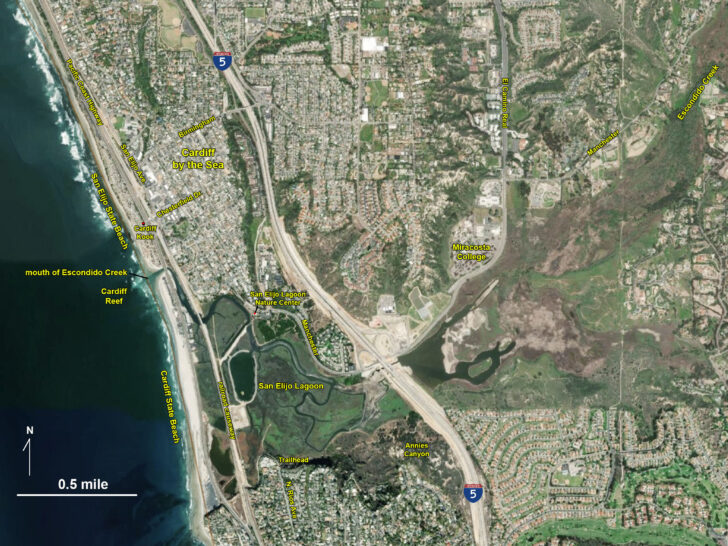 Map of San Elijo State Beach Campground