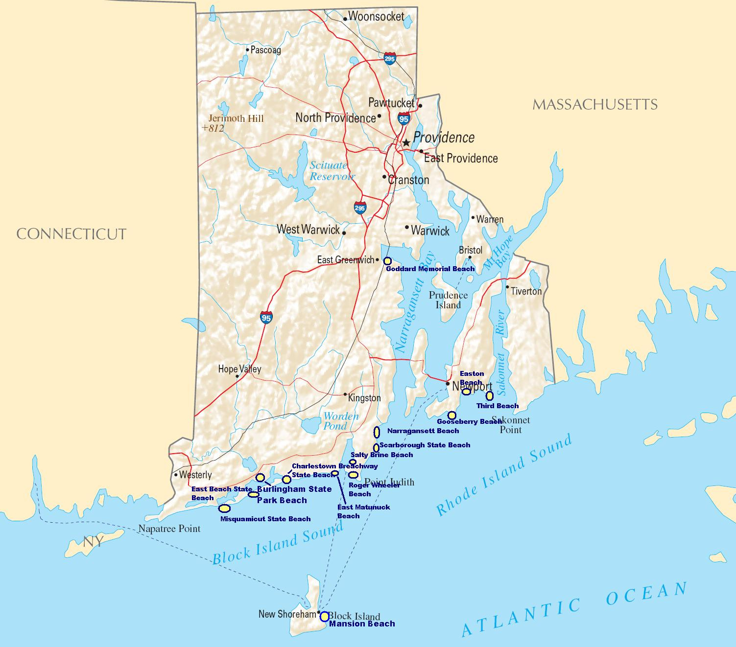 File:beachesri - Wikipedia inside Map of Rhode Island Beaches