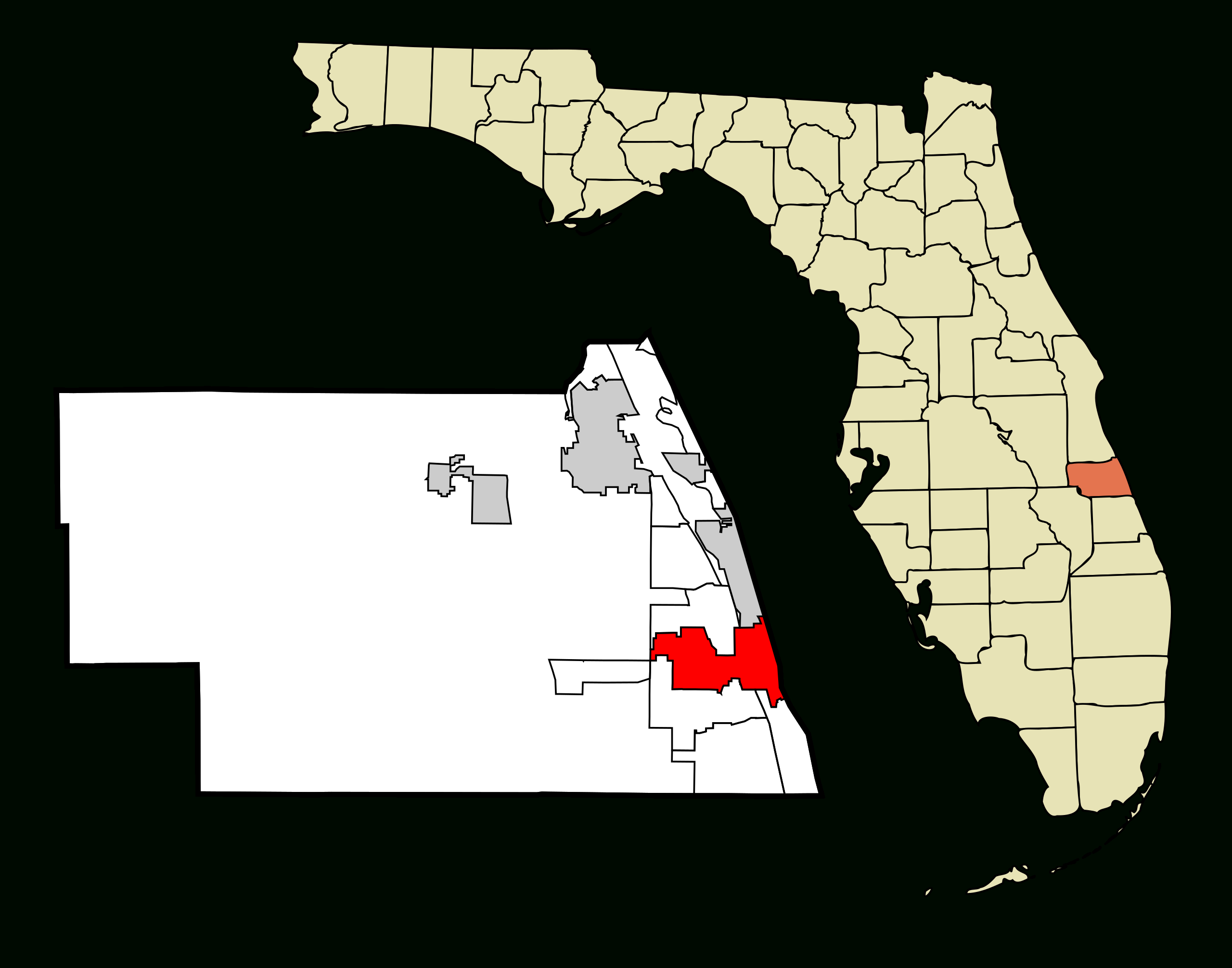 File:indian River County Florida Incorporated And Unincorporated with regard to Vero Beach on Map of Florida