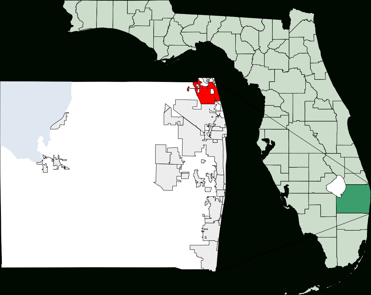 File:map Of Florida Highlighting Jupiter.svg - Wikimedia Commons inside Map Of Jupiter Beach Florida
