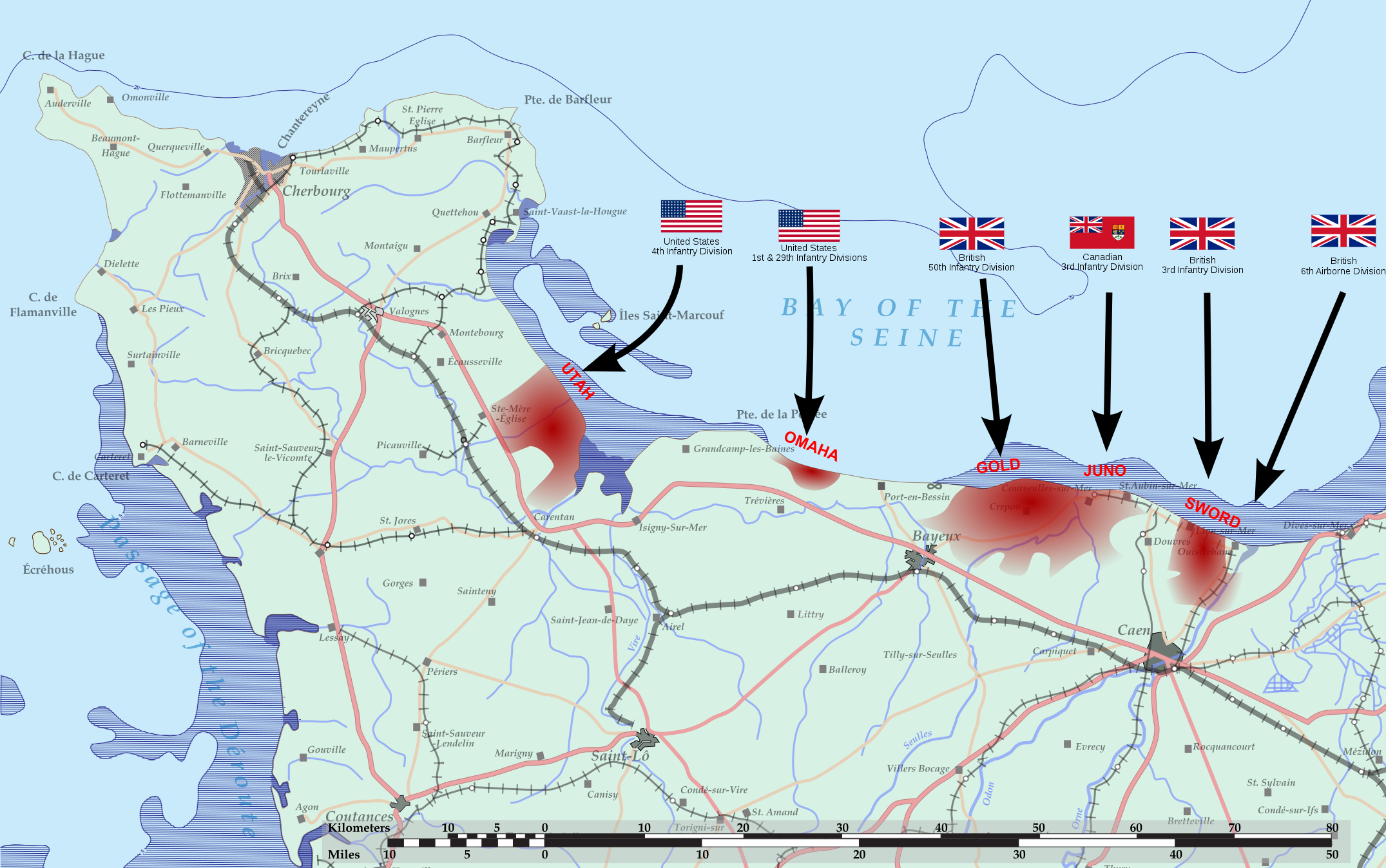 File:map Of The D-Day Landings.svg - Wikimedia Commons for Normandy Beach D Day Map