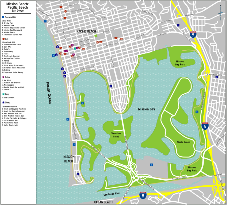 Map of Pacific Beach San Diego