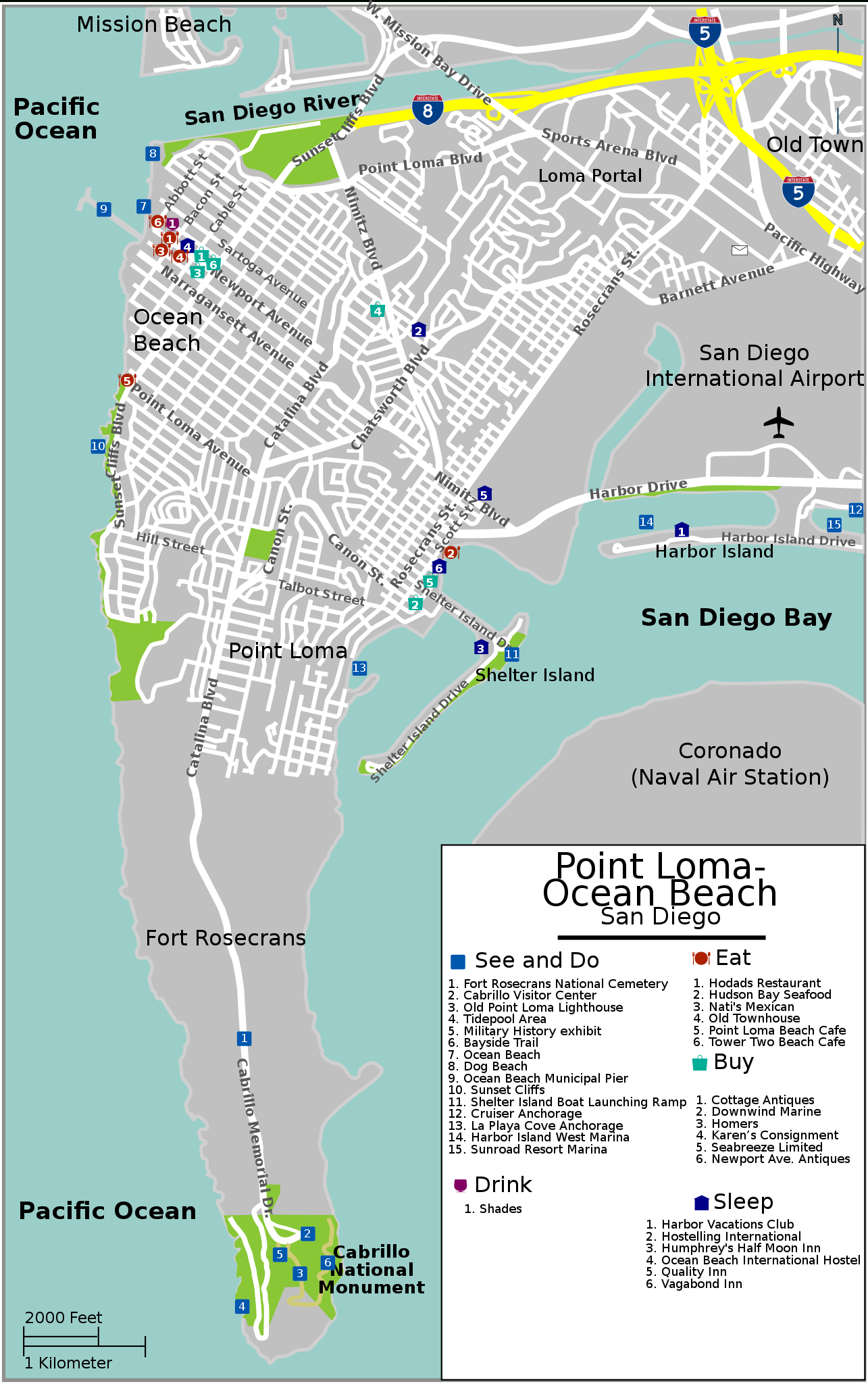 File:pointloma Oceanbeach Map.svg - Wikimedia Commons intended for Map Of Ocean Beach San Diego