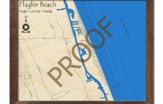 Flagler Beach, Florida 3D Wood Map | Laser-Etched Nautical Decor regarding Map Of Flagler Beach Fl