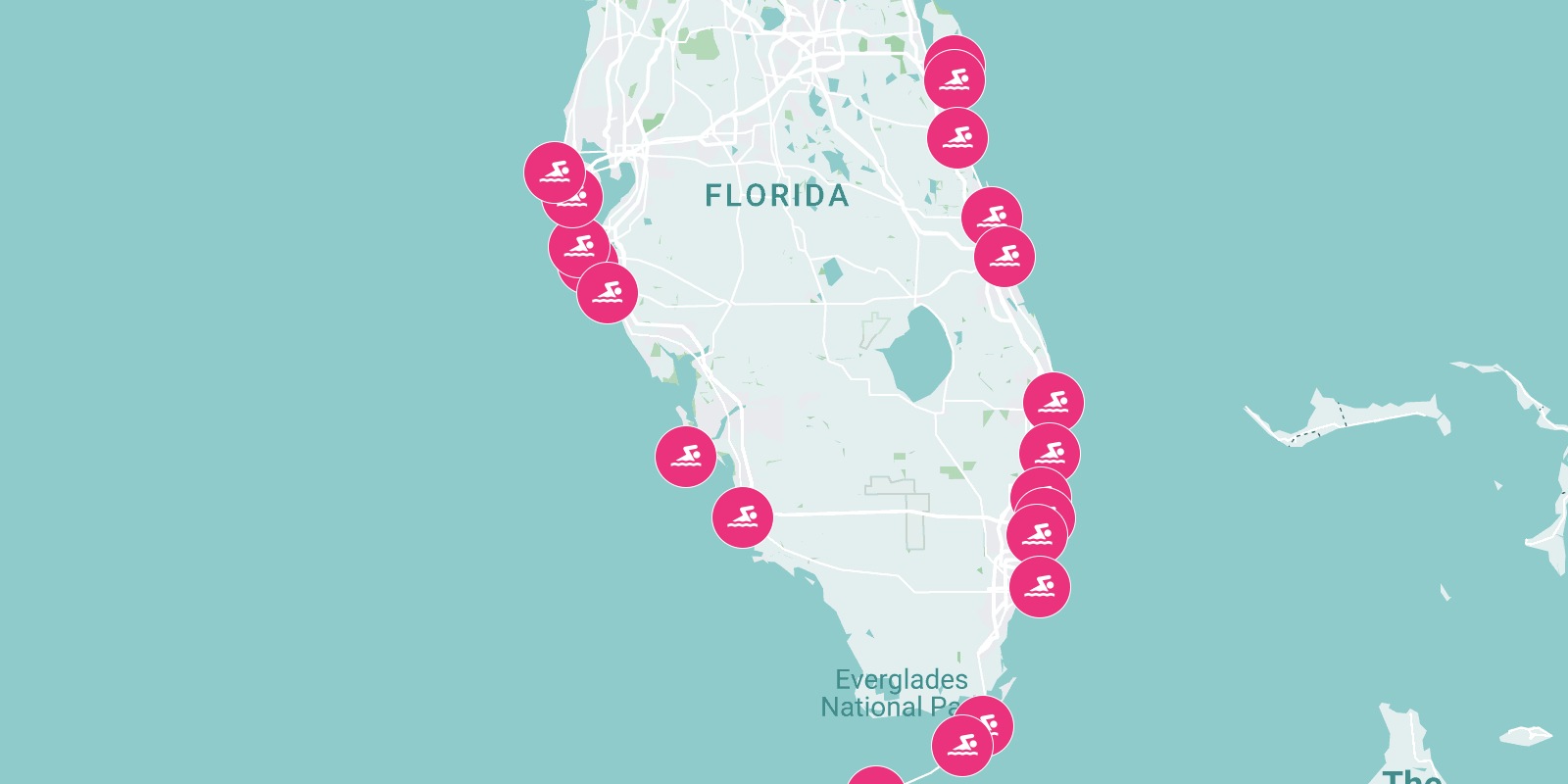 Florida Beaches Map - Panama City, Miami, Fort Lauderdale And More! intended for Map Of Beaches You Can Drive On In Florida
