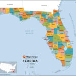 Florida Counties Mapmapsherpa   The Map Shop Throughout Map Of Florida Counties East Coast
