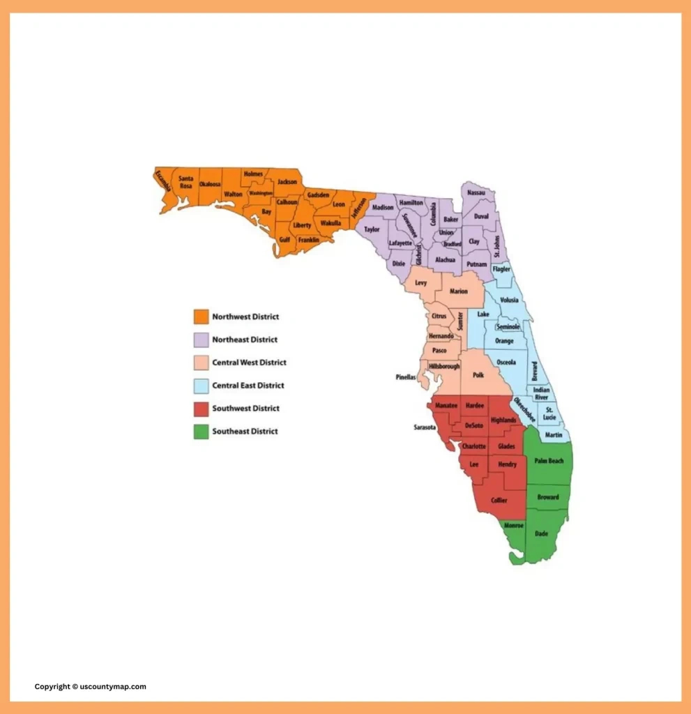 Florida County Map [Map Of Fl Counties And Cities] throughout Map of Florida Counties West Coast