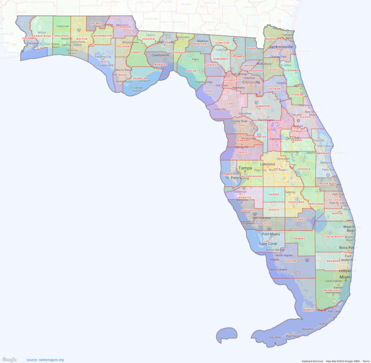 Google Map of Florida East Coast Towns