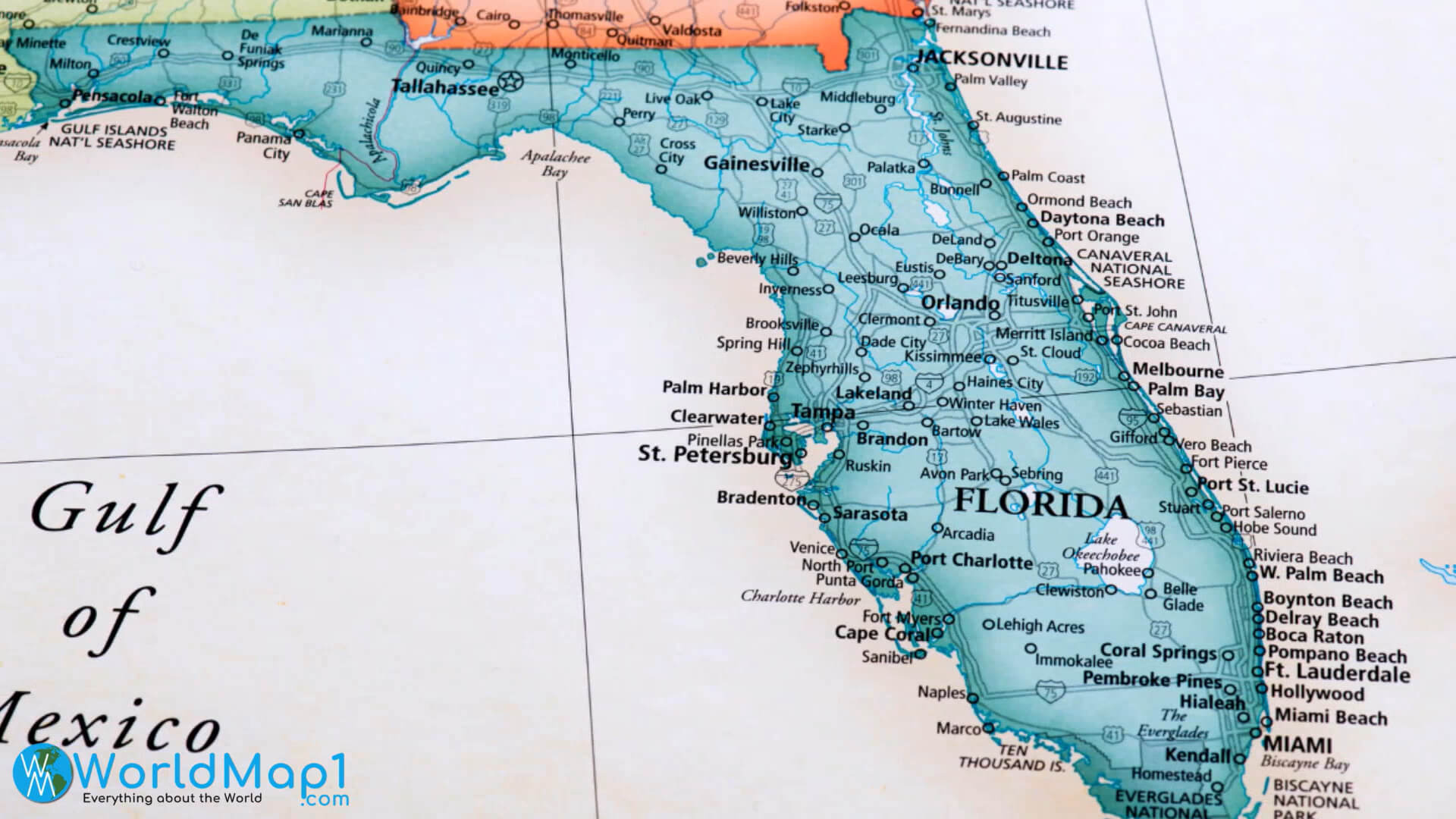 Florida Free Printable Map pertaining to Printable Map Of Florida Gulf Coast