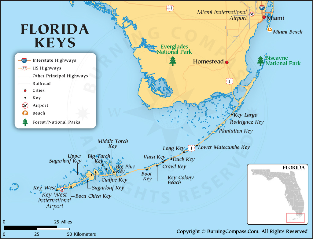 Florida Keys Map, Map Of Florida Keys regarding Map of Florida Keys Beaches