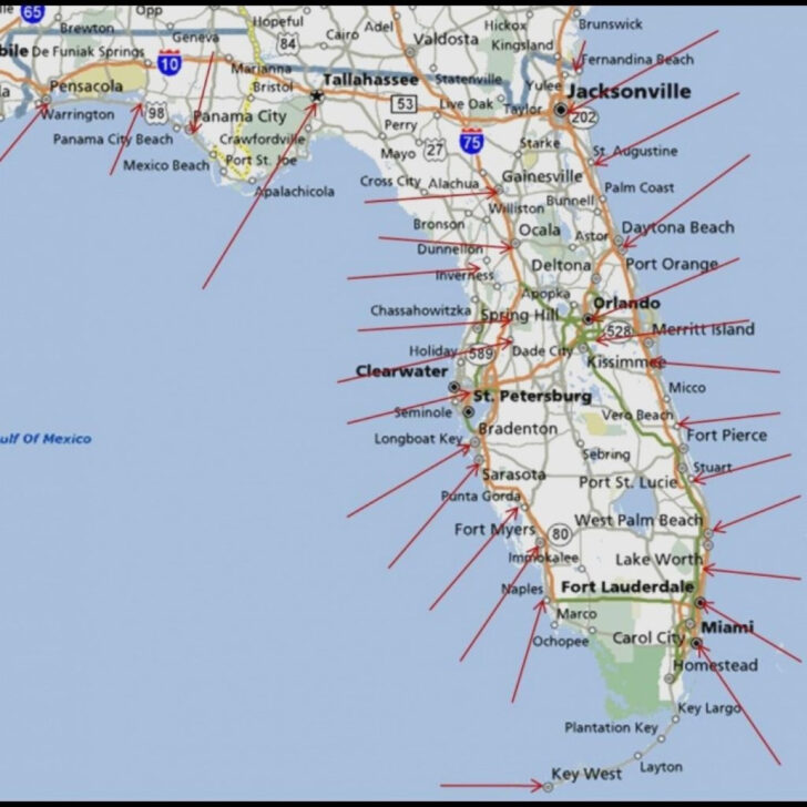 Show Map of West Coast of Florida