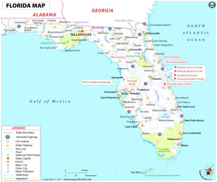 Printable Map of West Coast of Florida