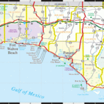 Florida Panhandle Road Map Within Map Of Northwest Florida Gulf Coast Beaches