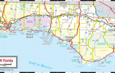 Florida Panhandle Road Map within Map of Northwest Florida Gulf Coast Beaches
