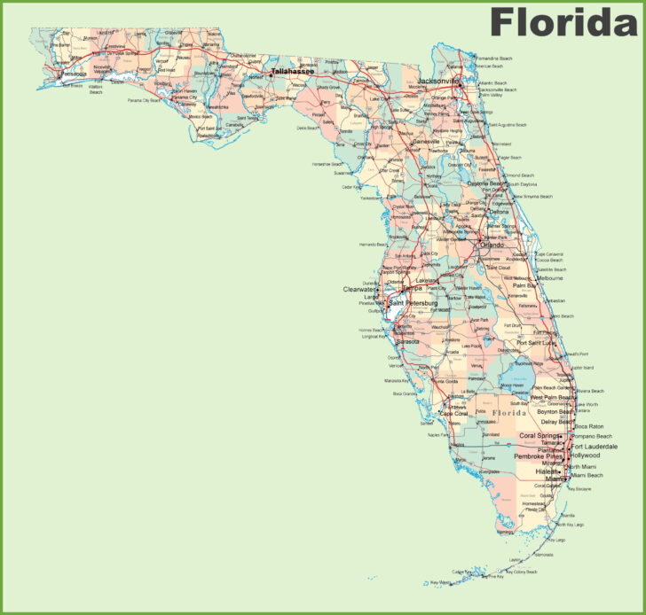 Map of Florida East Coast Towns