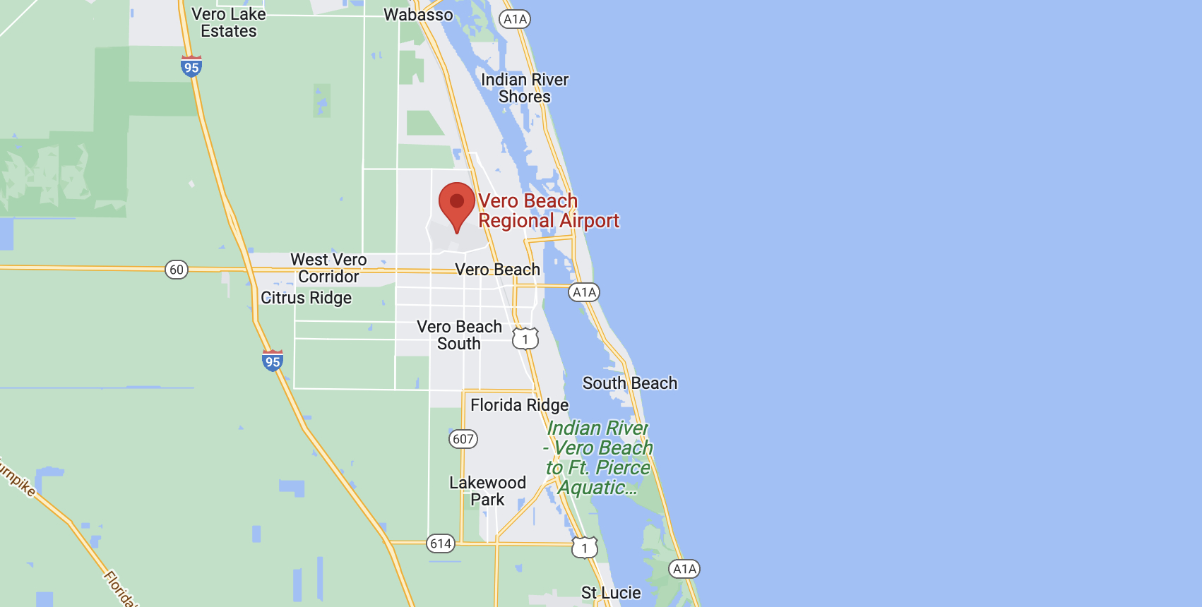 Fly Private To Vero Beach Regional Airport with Vero Beach Fl Google Maps