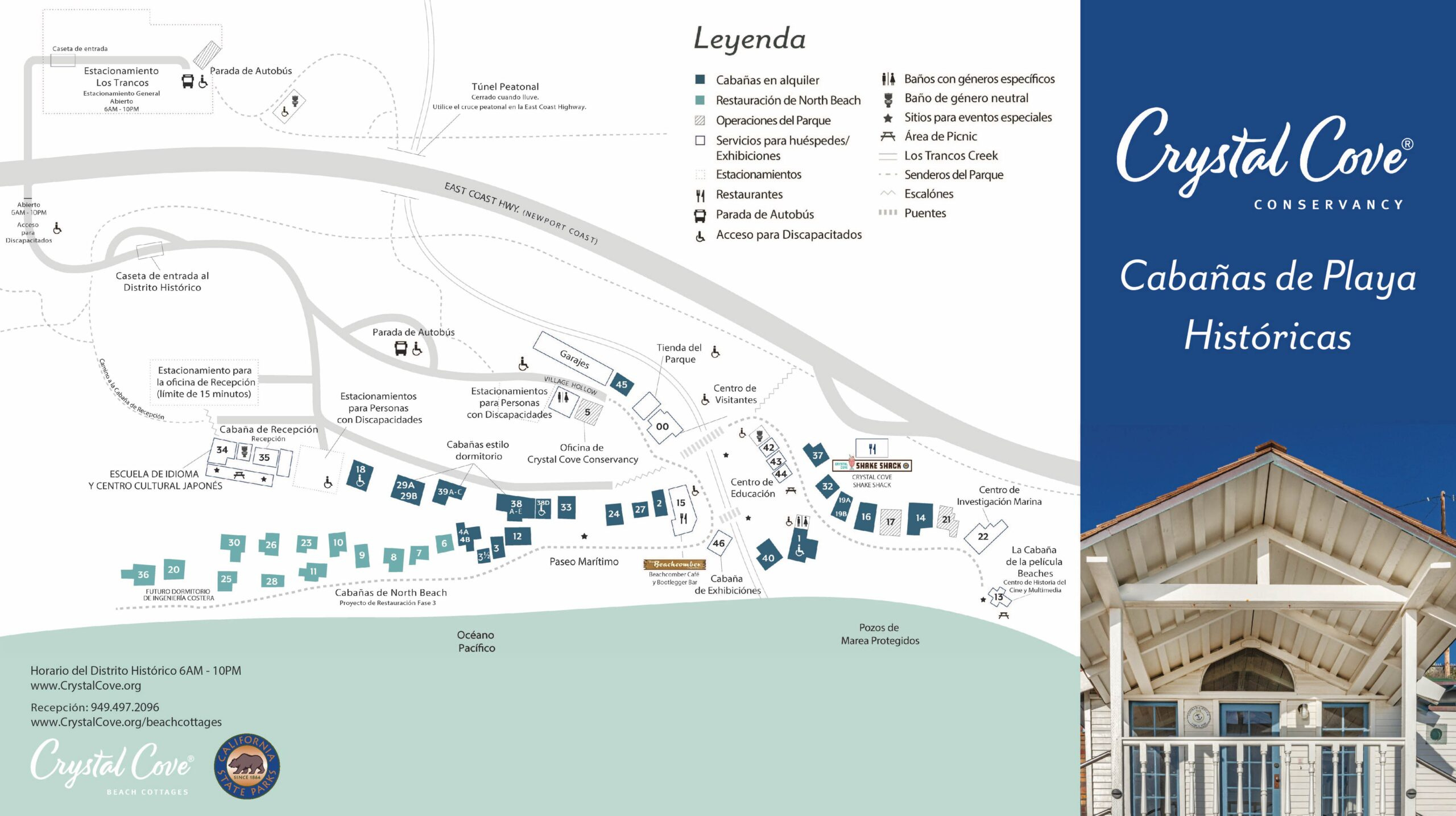 Folleto En Español – Crystal Cove Conservancy intended for Crystal Cove Beach Cottages Map