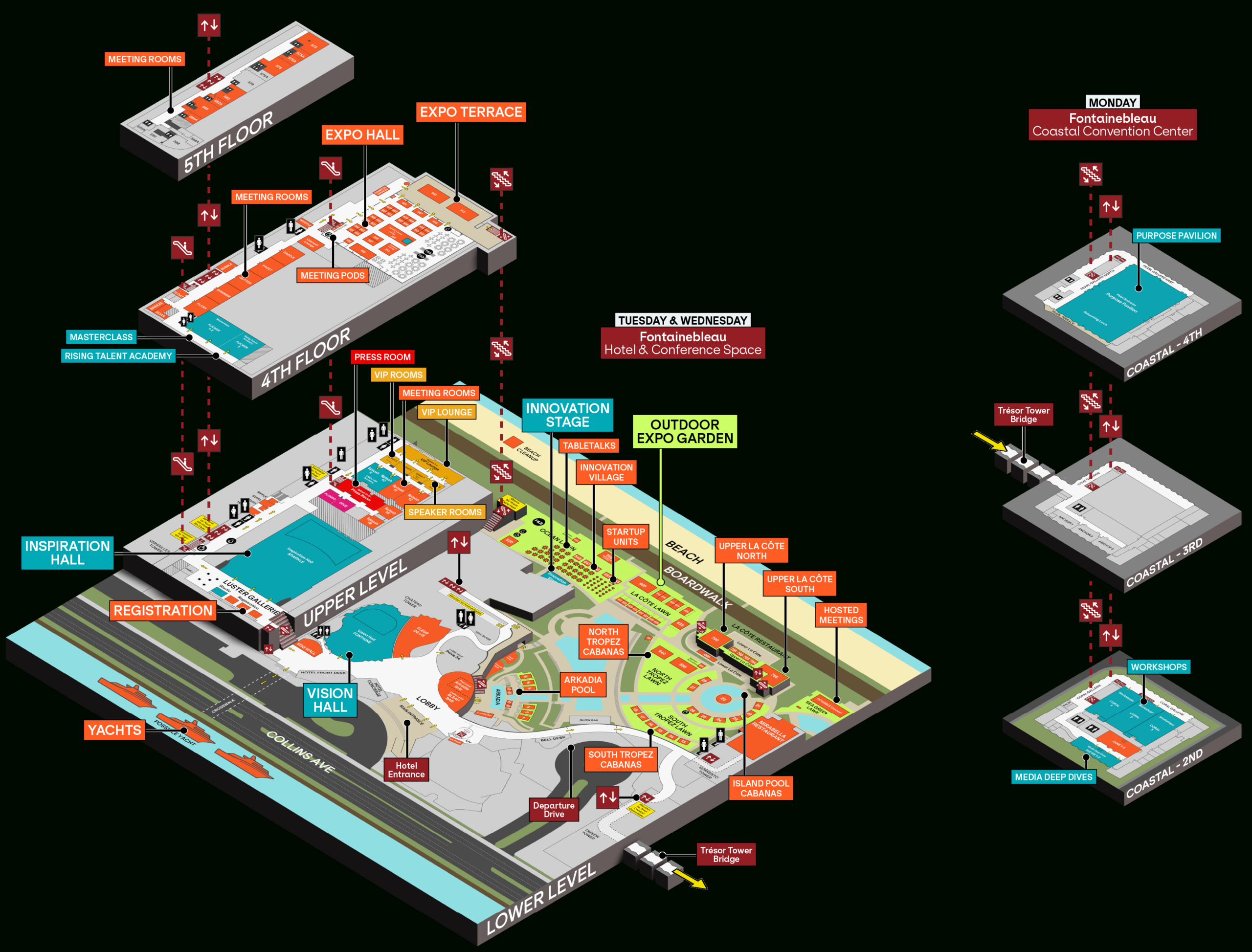 Fontainebleau Miami | Possible 2025 Event Location Venue inside Fontainebleau Miami Beach Hotel Map