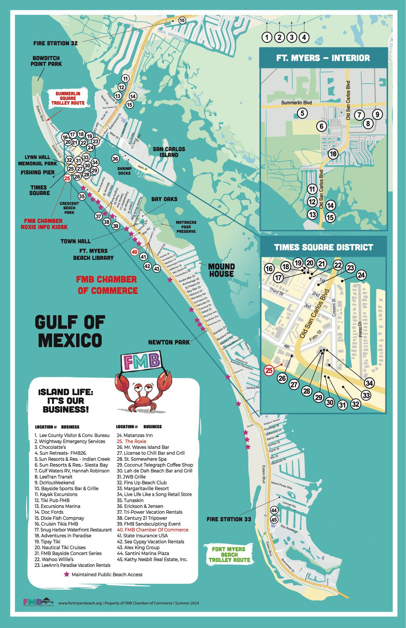 Fort Myers Beach Map - Fort Myers Beach Chamber with regard to Fort Myers Beach Fl Map