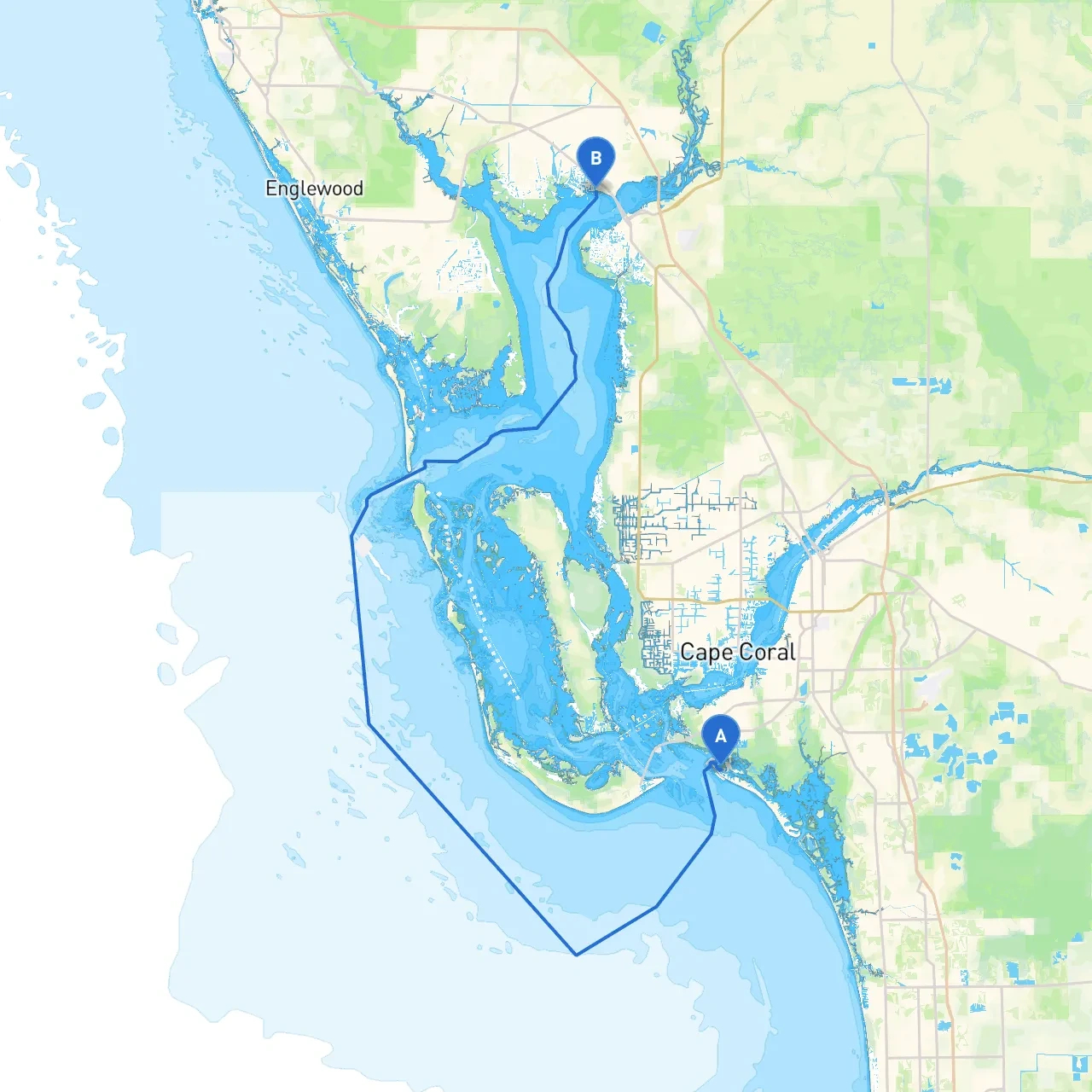 Fort Myers Beach To Nokomisboat - Savvy Navvy Smart Routing throughout Map of Florida Fort Myers Beach