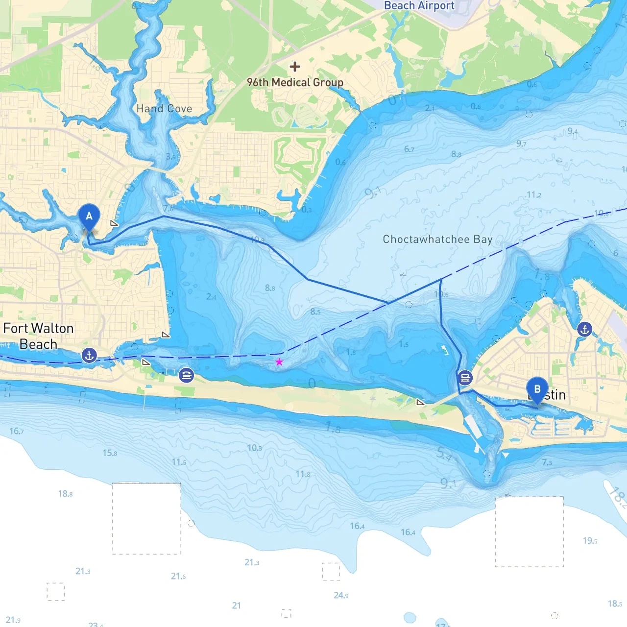 Fort Walton Beach To Destinboat - Savvy Navvy Smart Routing in Map To Fort Walton Beach Florida
