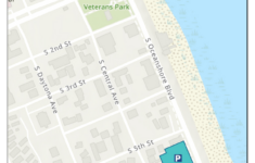 Free Beach Parking Map with Map of Flagler Beach Fl