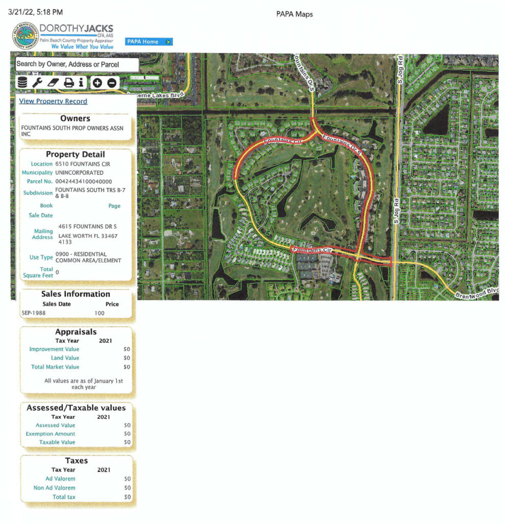 Fspoa Deeded Property - Fspoa for Palm Beach County Property Appraiser Map