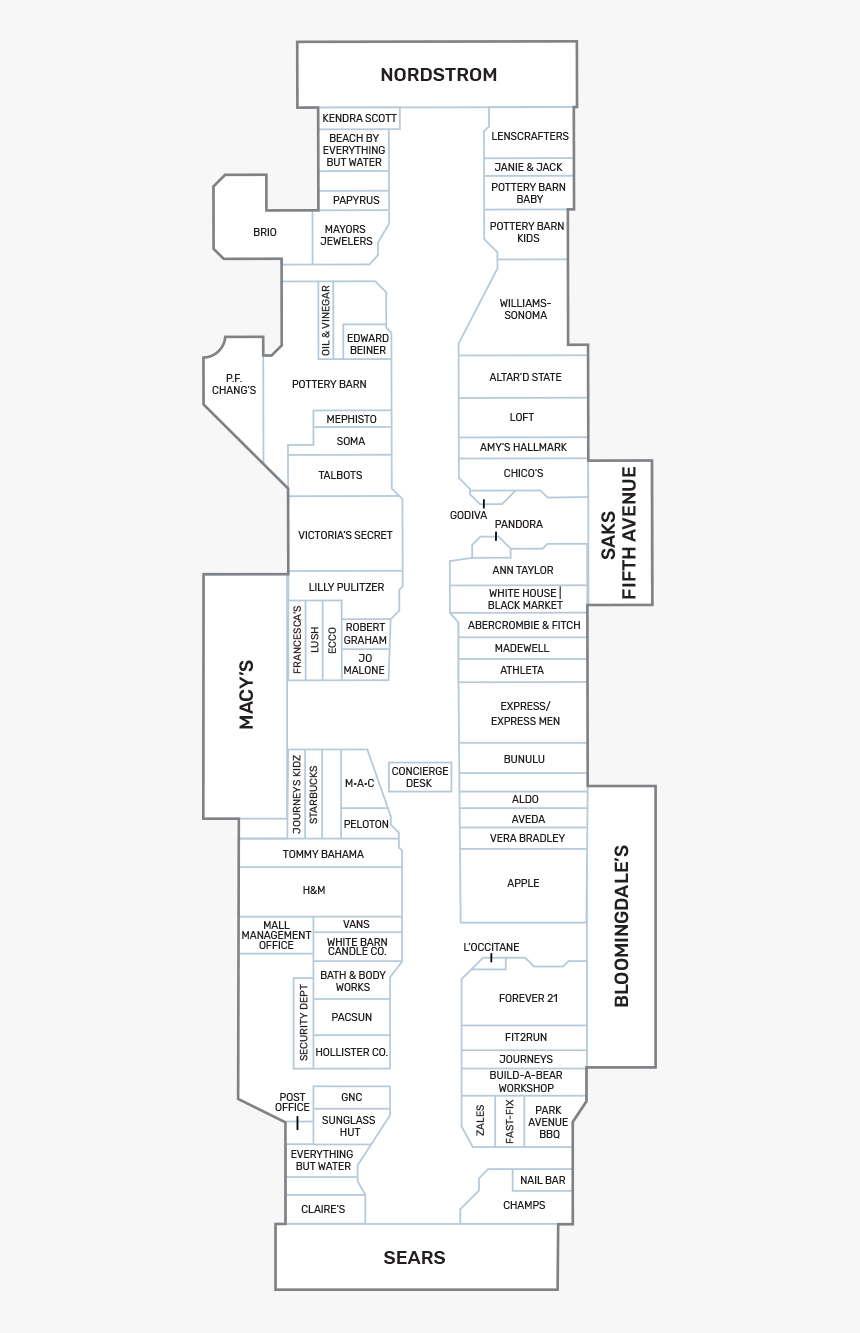 Gardens Mall Map Palm Beach Gardens Fl, Hd Png Download - Kindpng for Map Of Palm Beach Gardens Mall