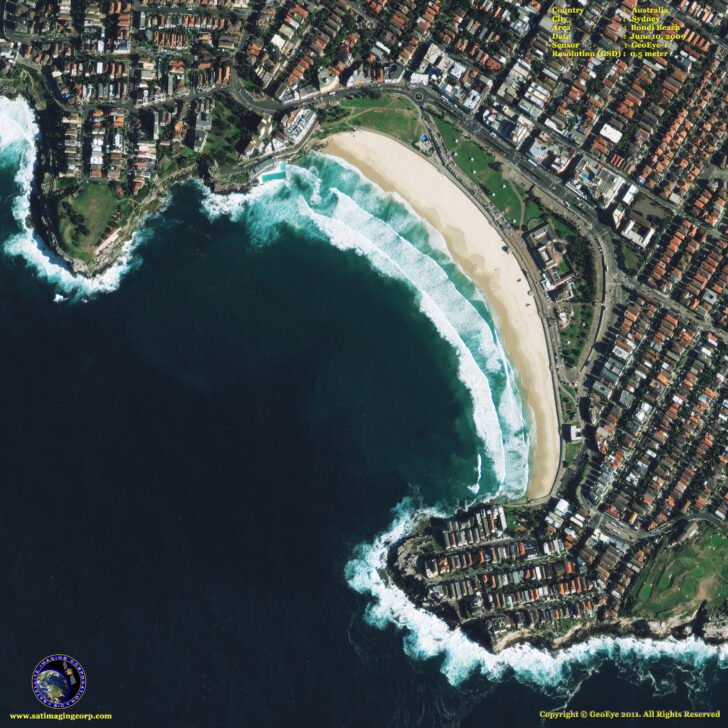 Map of Bondi Beach Sydney Australia