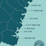 Georgia Coast Map: A Quick Overview Of Popular Beaches   Savannah Intended For Closest Ocean Beach To Me Map