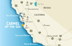 Getting To &amp; Around Carmel-By-The-Sea, California with Map of California Pebble Beach