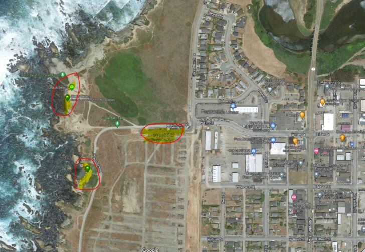Fort Bragg Ca Glass Beach Map