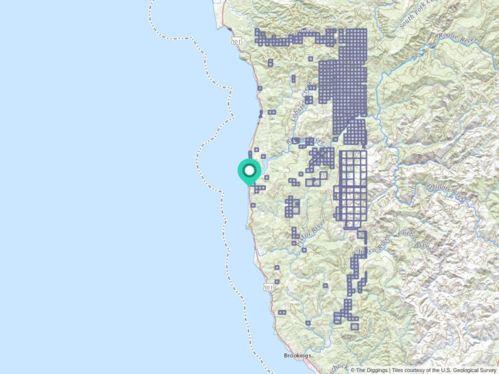 Map of Gold Beach Oregon