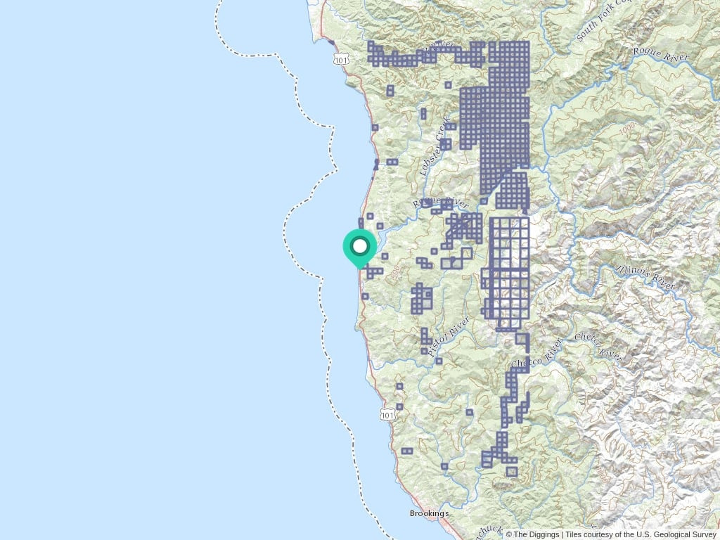 Gold Beach, Oregon Mining Claims And Mines | The Diggings™ with Map Of Gold Beach Oregon