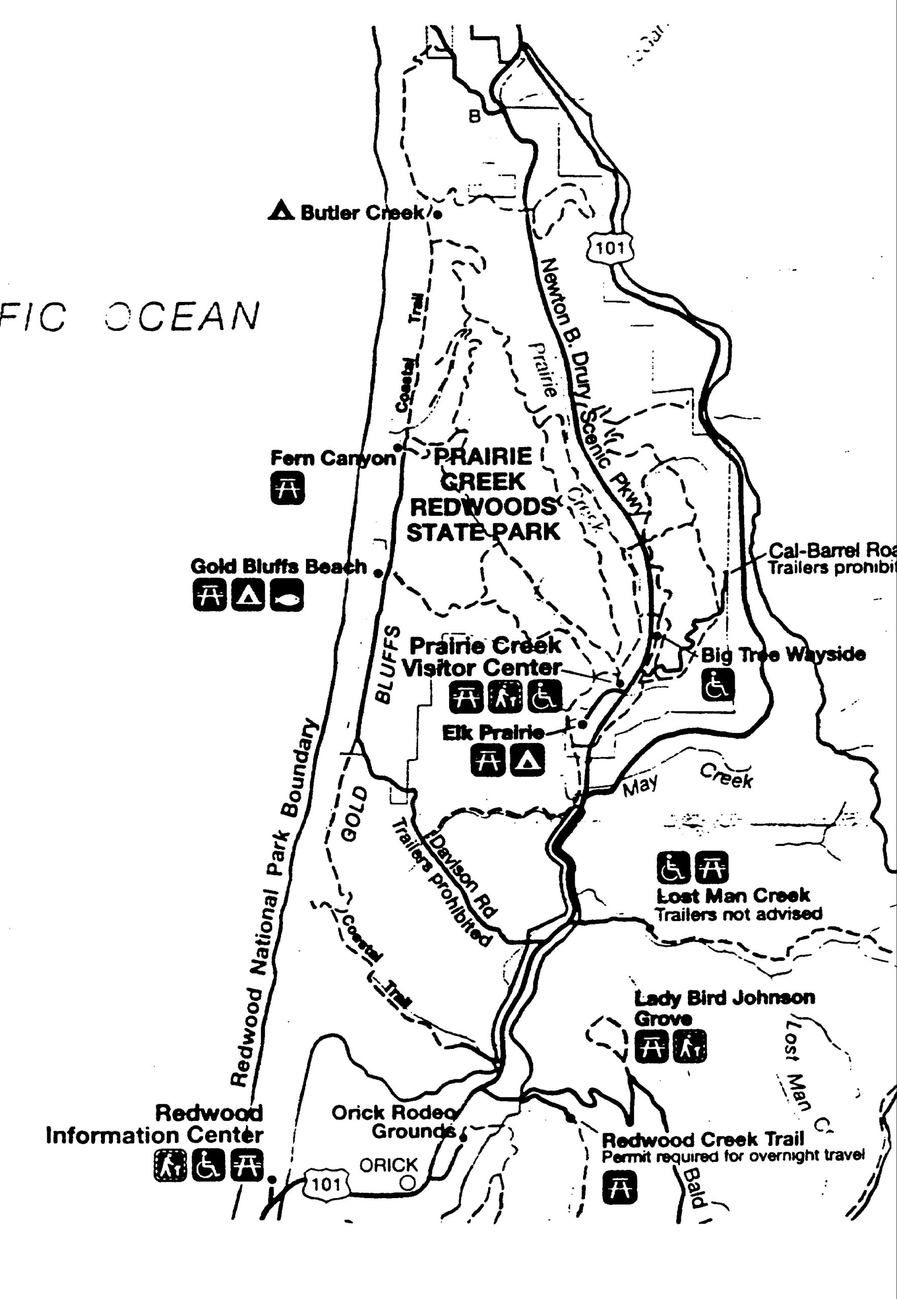 Gold Bluffs Beach Clean-Up 2000 in Gold Bluffs Beach Campground Map