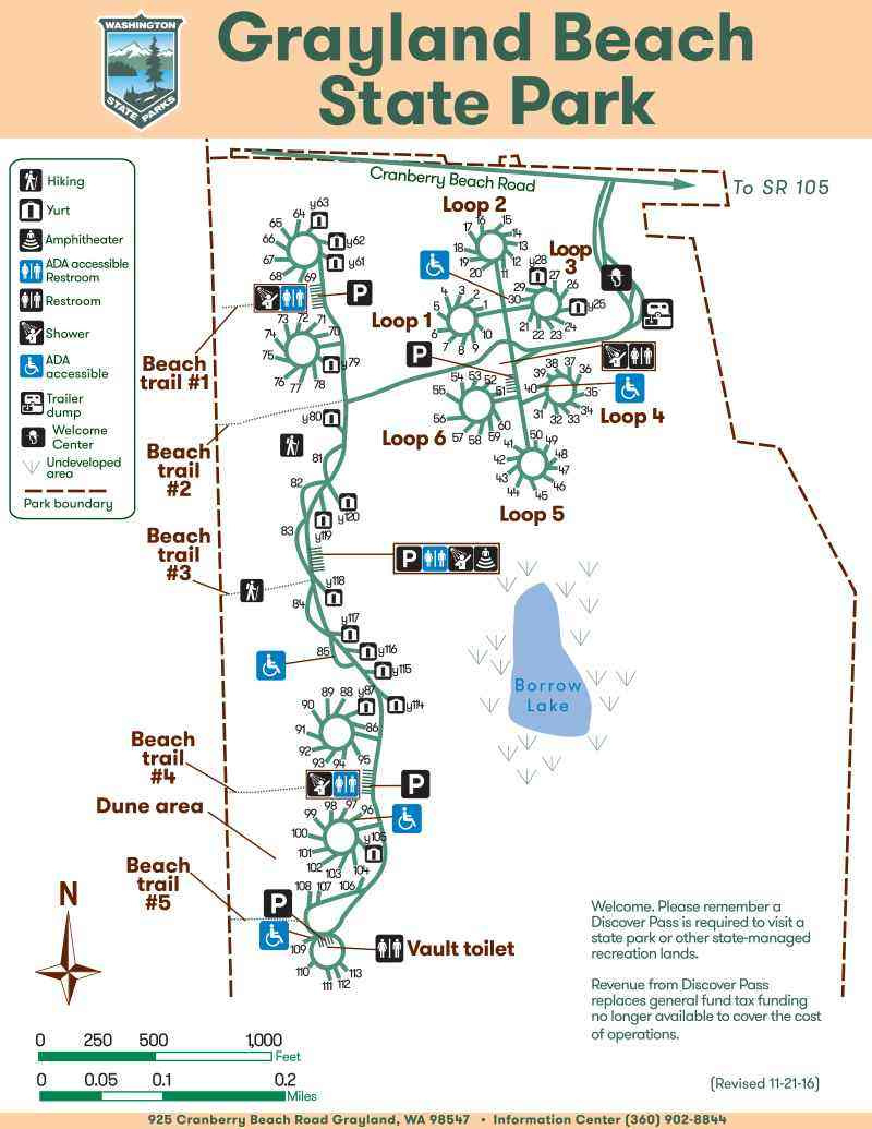 Grayland Beach - Washington State Parks Foundation with regard to Grayland Beach State Park Map