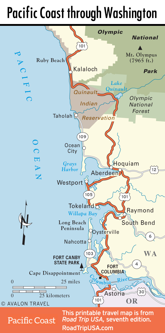 Grays Harbor: Hoquiam &amp;amp; Aberdeen | Pacific Coast Route In Washington with regard to Map Of Washington State Beaches