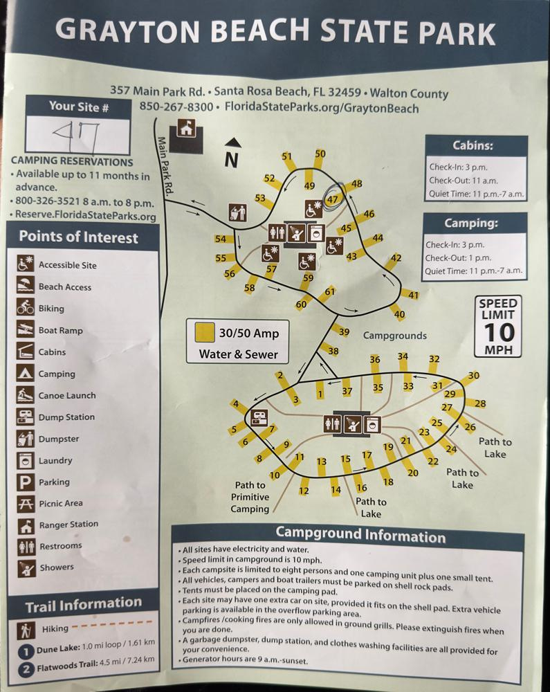 Grayton Beach State Park - Santa Rosa Beach, Florida regarding Map of Grayton Beach State Park