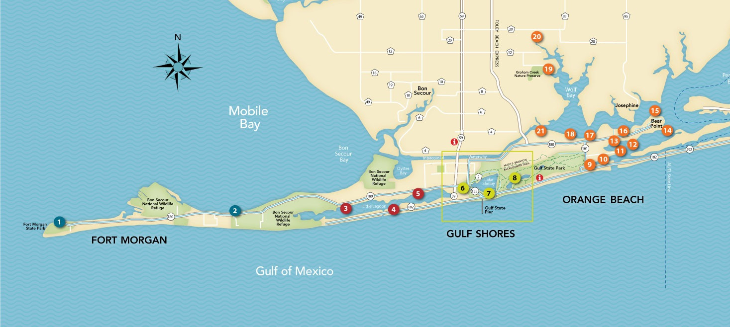 Gulf State Park Trail | Gulf Shores & Orange Beach regarding Alabama Gulf Coast Beaches Map