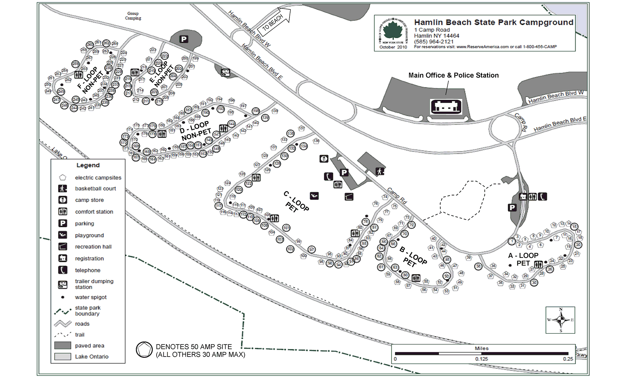 Hamlin Beach State Park Campsite Photos - Location Map pertaining to Hamlin Beach State Park Map