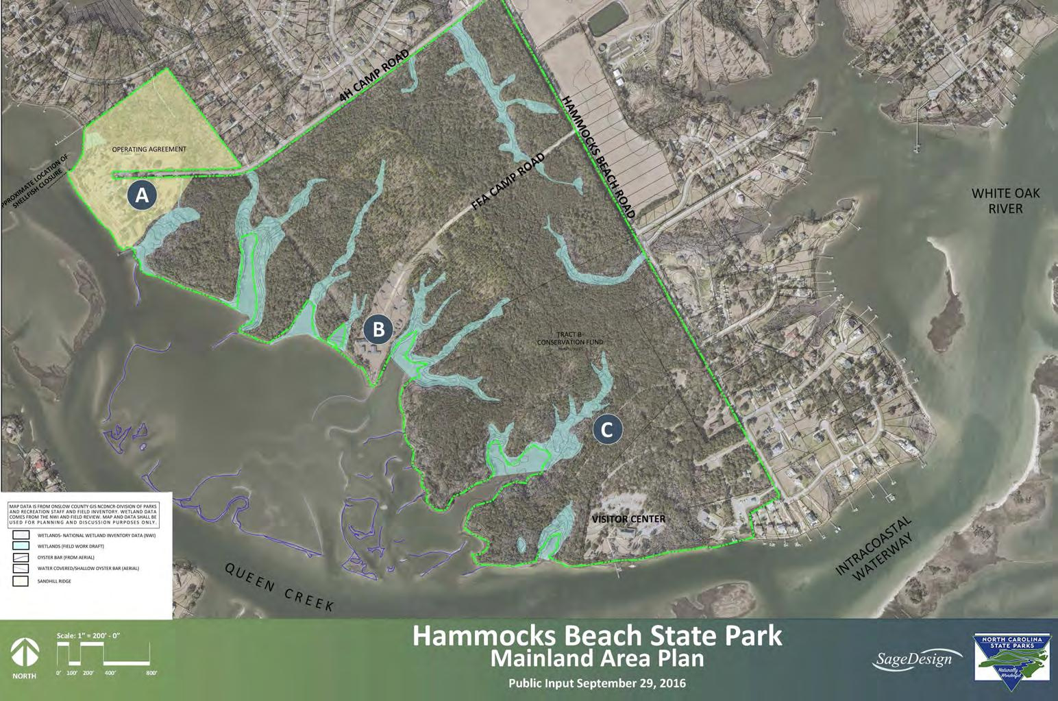 Hammocks Beach State Park Master Plannorth Carolina Division intended for Hammocks Beach State Park Map