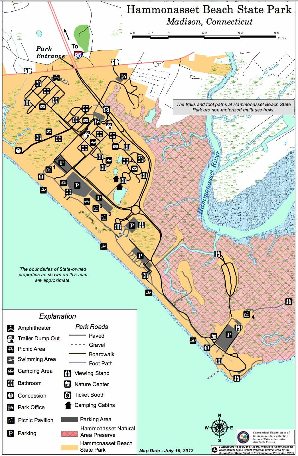 Hammonasset Beach State Park - Explore Connecticut with regard to Hammonasset Beach State Park Map
