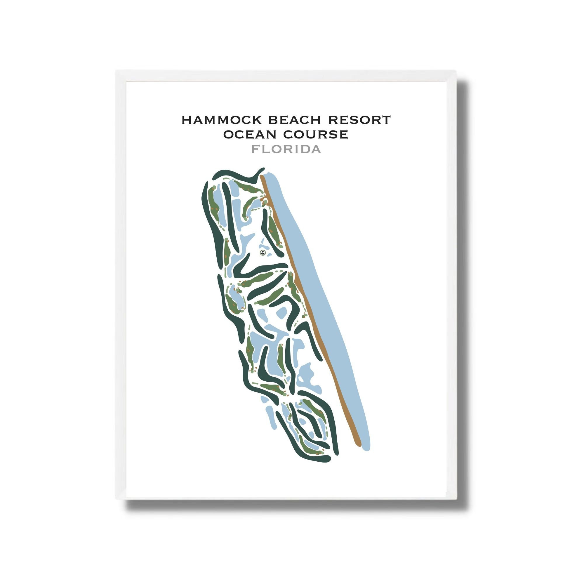 Hängematte-Strand-Resort-Ocean-Course, Fl | Kunstdruck, Kunstdruck in Map Of Hammock Beach Resort